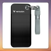 Verbatim Pocket SSD 1 TB External SSD USB-C 3.2 Gen 2, Black/Grey image