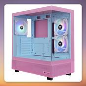 Thermaltake View 270 Plus TG ARGB Mid-Tower Case, Bubble Pink, Dual Tempered Glass image
