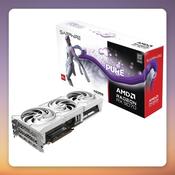 Sapphire Radeon RX 9070 Pure OC 16 GB GDDR6 RDNA 4 Graphics Card, White image
