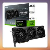 Asus GeForce RTX 5080 PRIME OC 16 GB GDDR7 Graphics Card, 3x DisplayPort, HDMI 2.1b image