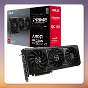 ASUS Prime Radeon RX 9070 XT OC 16 GB GDDR6 Graphics Card, Triple Fan, PCIe 5.0 image