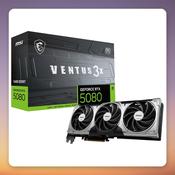MSI GeForce RTX 5080 Ventus 3X OC 16 GB GDDR7 Graphics Card image