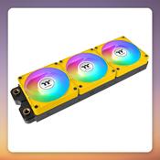Thermaltake CT140 EX Reverse ARGB Sync 140 mm PWM Fan, Bumblebee Yellow, 3-Pack
