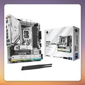 ASRock B860M Steel Legend WiFi Micro ATX Motherboard, LGA 1851, White
