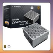 Montech CENTURY II 1200 W 80 PLUS Gold ATX 3.1 Fully Modular PSU, Silver