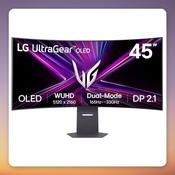 LG UltraGear 45GX950A-B 45" 5K2K OLED Curved Gaming Monitor, 165/330 Hz Dual Mode image