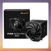 be quiet! Pure Rock Pro 3 Black Dual Tower CPU Cooler, 2x 120 mm PWM Fans, 250W TDP