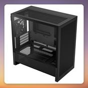 NZXT H3 Flow Micro-ATX Mid-Tower Case, Matte Black, Tempered Glass