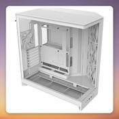 NZXT H9 Flow Mid-Tower Case, E-ATX, White, Dual Tempered Glass