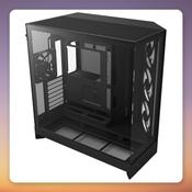 NZXT H9 Flow RGB Mid-Tower Case, Matt Black, Dual Tempered Glass, E-ATX