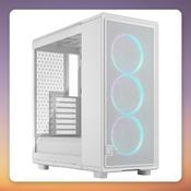 Fractal Design Epoch TG RGB ATX Mid Tower Case, White, Tempered Glass