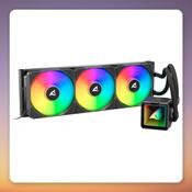 Sharkoon S100 ARGB 360 mm AIO Liquid CPU Cooler, Black, LGA1700/1851 AM4/AM5