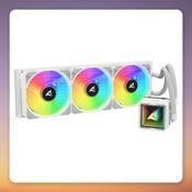 Sharkoon S100 ARGB 360 mm AIO Liquid CPU Cooler, White, LGA1700/1851 AM4/AM5