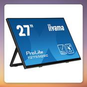 Iiyama ProLite T2755QSC-B1 27-inch WQHD IPS 10-Point Touchscreen Monitor, 75 Hz, USB Hub