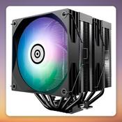 Enermax ETS-TD60 Digital ARGB Dual Tower CPU Cooler, 2x 120 mm Fans, Black/White image