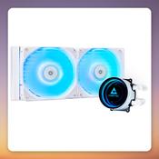 Chieftec ICEBERG 240-RGB-W 240 mm AIO Liquid CPU Cooler, White, ARGB