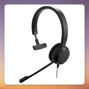 Jabra Evolve 20 UC Stereo Wired Headset, USB-C and USB-A, Black image