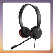 Jabra Evolve 20 SE USB-C and USB-A Stereo Headset, Black, UC image