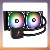Enermax Aquafusion II ARGB 240 mm AIO Liquid CPU Cooler with LCD Status Display image
