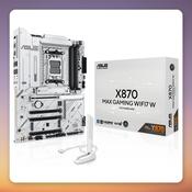 Asus X870 MAX GAMING WIFI7 W ATX AM5 Motherboard, White, DDR5, Wi-Fi 7