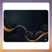 Sharkoon SKILLER SGP35 D2 Gaming Mouse Pad, L, 355 x 255 mm, Black/Gold image