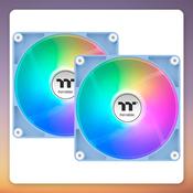 Thermaltake CT120 Reverse ARGB Sync 120 mm PWM Fan, Hydrangea Blue, 2-Pack, No Controller image