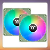 Thermaltake CT140 Reverse ARGB Sync 140 mm PWM Fan, Matcha Green, 2-Pack image