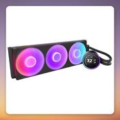 NZXT Kraken Elite 420 RGB 420 mm AIO Liquid Cooler with 2.72" LCD, Black image