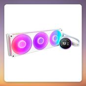 NZXT Kraken Elite 420 RGB 420 mm AIO Liquid Cooler with LCD Display, White image