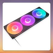 NZXT F420 RGB Core 3x140 mm PWM Triple-Fan Frame, Black, FDB Bearing
