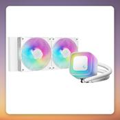 Deepcool LE240 WH V2 240 mm AIO Liquid CPU Cooler, White, ARGB