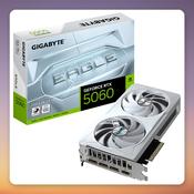 GigaByte GeForce RTX 5060 EAGLE OC ICE 8G GDDR7 Graphics Card, White