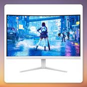 Philips Evnia 27M2C5201L 27" Full HD 180 Hz Curved Gaming Monitor, White image