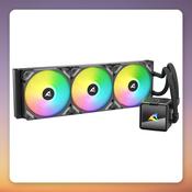 Sharkoon S60 ARGB 360 mm AIO Liquid CPU Cooler, Black, LGA1700/1851 &amp;amp; AM4/AM5