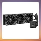 Sharkoon S40 360 mm AIO Liquid CPU Cooler, Black, 3x 120 mm PWM ARGB Fans