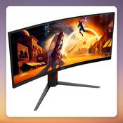 AOC CU34G4 34-Inch WQHD 180 Hz Curved Gaming Monitor, Fast VA, FreeSync Premium image
