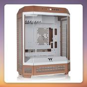 Thermaltake The Tower 600 Mocha Mousse ATX Mid-Tower Case, 3x Tempered Glass, Light Brown
