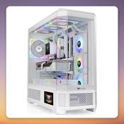Thermaltake View 600 TG Snow White Big Tower Case, E-ATX, Tempered Glass