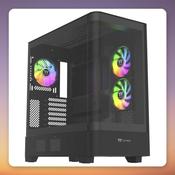 Thermaltake View 290 Mid-Tower Case, ATX, 2x Tempered Glass, ARGB, Black image