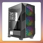 Xilence Xilent Breeze II XG181 ATX Mid Tower Case, Black, Tempered Glass, 3x ARGB Fans