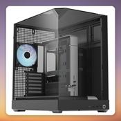 APNX V2 Mid-Tower ATX Case, Black, 3x Tempered Glass, 4x 140 mm ARGB Fans