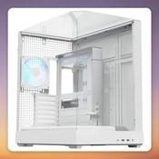 APNX V2 Mid-Tower ATX Case, White, 3x Tempered Glass, 4x 140 mm ARGB Fans image
