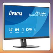Iiyama ProLite XUB3297QSNP-B1 32-Inch WQHD IPS Monitor, 100 Hz, USB-C Dock, KVM image
