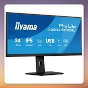 Iiyama ProLite XUB3493WQSU-B6 34" UWQHD 120 Hz IPS Monitor, Black image