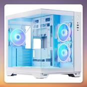 Chieftec Visio GM-30W-TG-OP ATX Mid Tower Case, White, Dual Tempered Glass, 6x ARGB Fans image