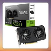 Asus Dual GeForce RTX 5050 OC 8 GB GDDR6 Graphics Card, 2-Slot, 2 Fans image