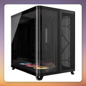 Corsair AIR 5400 RS-R ARGB Midi-Tower Case, Black, Panoramic Glass, 3x 120 mm ARGB Fans