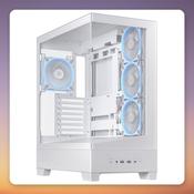 Asus A31 PLUS TG ARGB Mid-Tower ATX Case, White, Dual Tempered Glass image