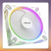 Asus Prime MR120 ARGB 120 mm PWM Case Fan, White, 28 mm Thick, Single Pack image