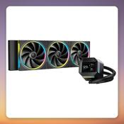 Deepcool LM360 360 mm AIO CPU Liquid Cooler with 2.4" IPS Display, Black